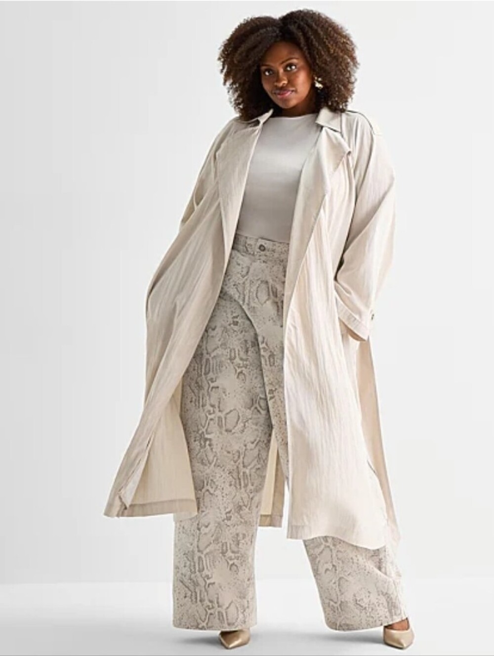 Ashley Graham Lightweight Trench Coat